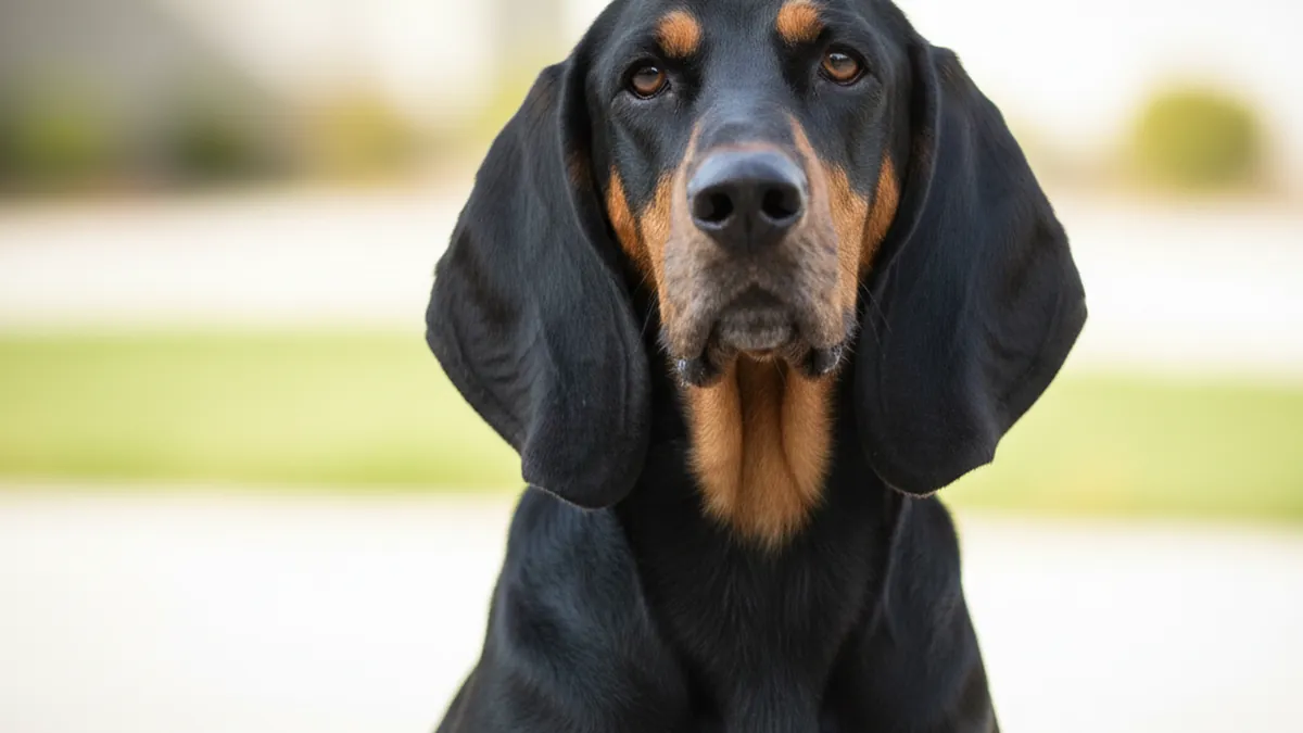 Black and Tan Coonhound dog