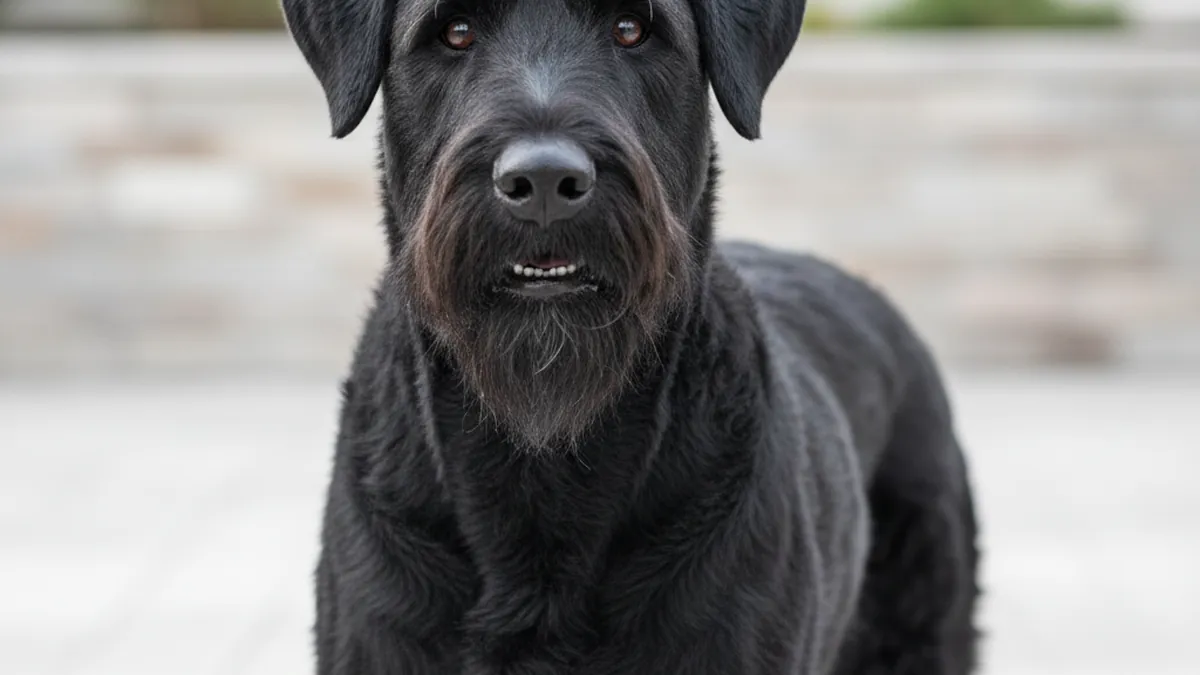 Black Russian Terrier dog