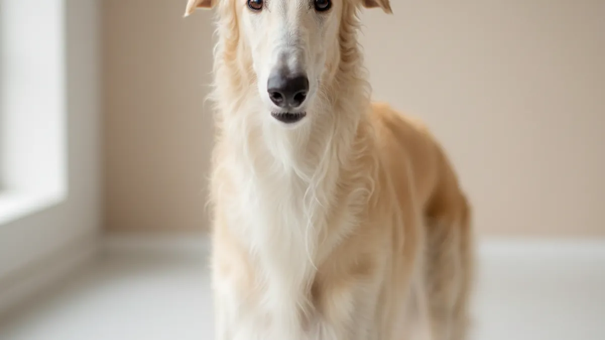 A Borzoi dog