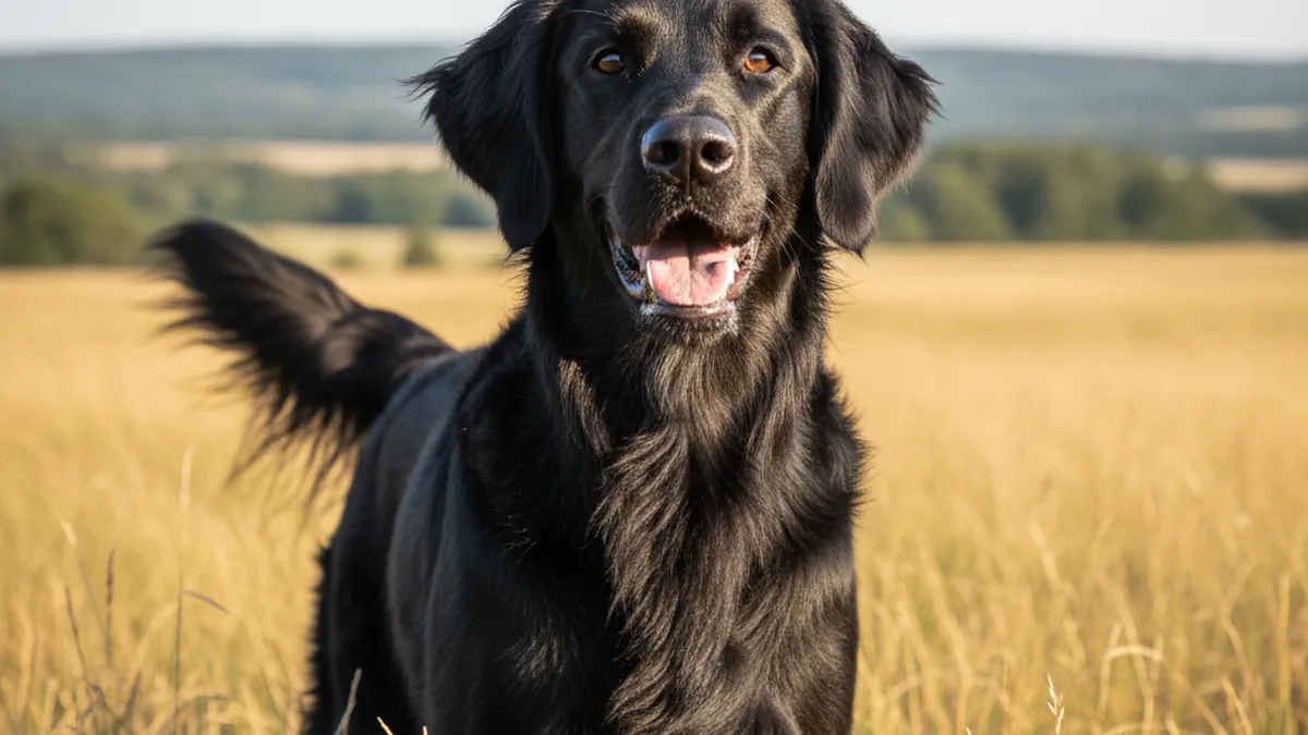 Flat-Coated Retriever dog