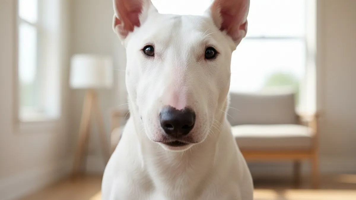 Miniature Bull Terrier dog